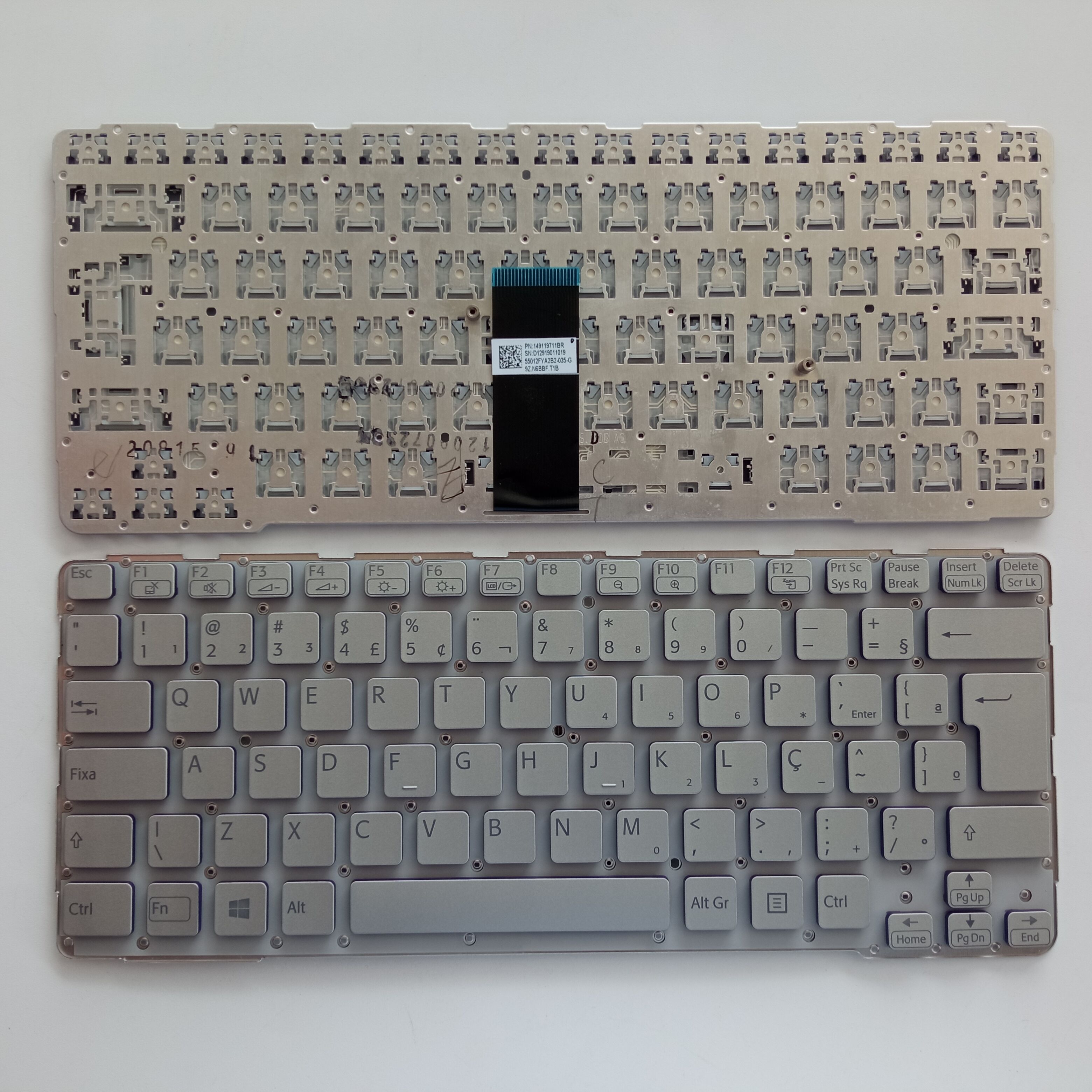 Picture of New Replacement Laptop Keyboard For SONY SVE14A SILVER FRAME SILVER Purple Side BR Layout